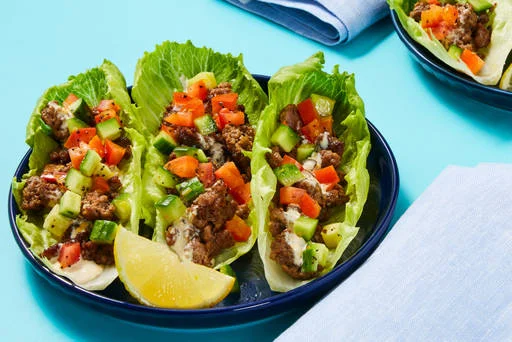 20-Minute 2x Beef Shawarma Lettuce Wraps