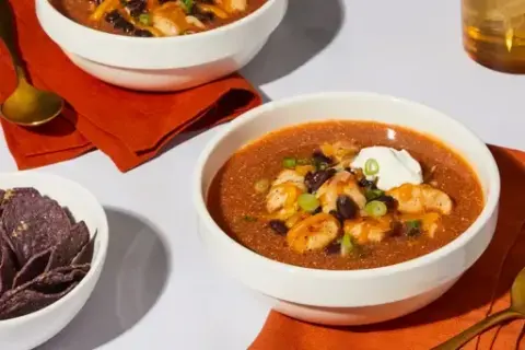 Speedy Chicken & Black Bean Enchilada Soup