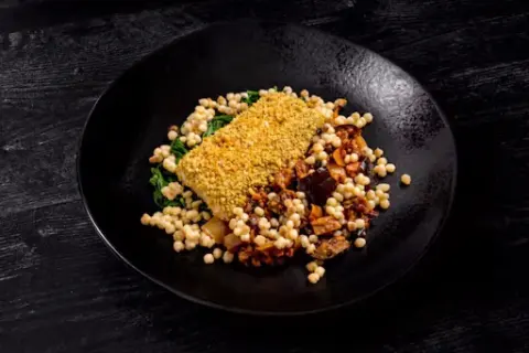 Baked Cod with Eggplant Caponata