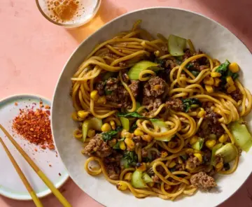 Japanese-Style Beef Yakisoba Noodles