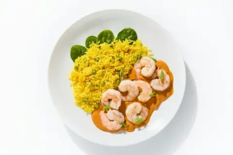 Spiced Garlic Shrimp with Golden Rice