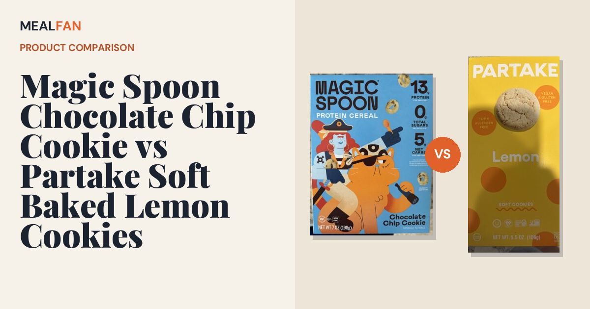 Magic Spoon Chocolate Chip Cookie vs Partake Soft Baked Lemon Cookies ...