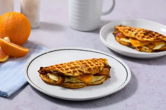 Egg, Cheese & Bacon Waffle Sandwich